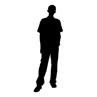 Silhouette Man Logo PNG Vector