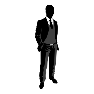 Silhouette Man Logo PNG Vector