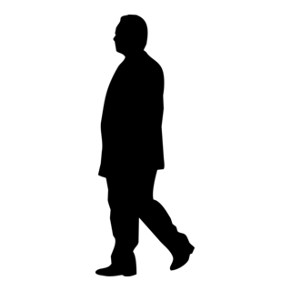 Silhouette Man Logo PNG Vector