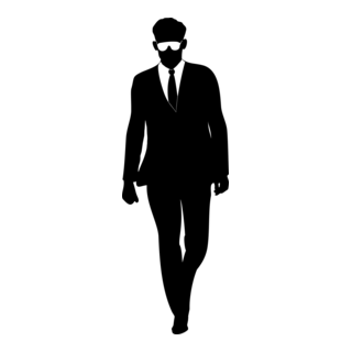 Silhouette Man Logo PNG Vector