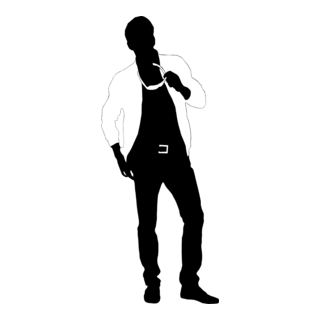 Silhouette Man Logo PNG Vector