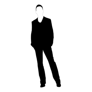 Silhouette Man Logo PNG Vector