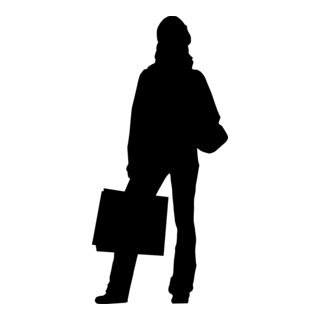 Silhouette Woman Logo PNG Vector