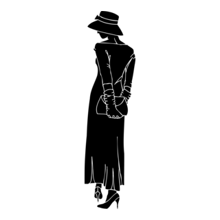 Silhouette Woman Logo PNG Vector