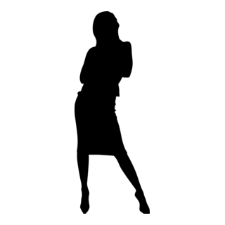 Silhouette Woman Logo PNG Vector