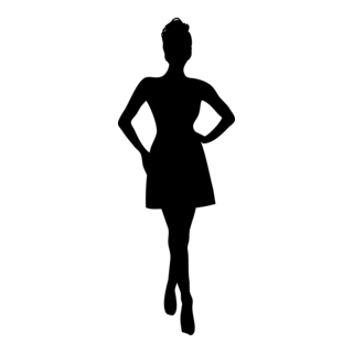 Silhouette Woman Logo PNG Vector