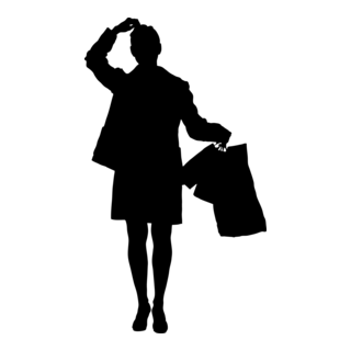 Silhouette Woman Logo PNG Vector