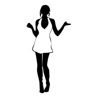 Silhouette Woman Logo PNG Vector