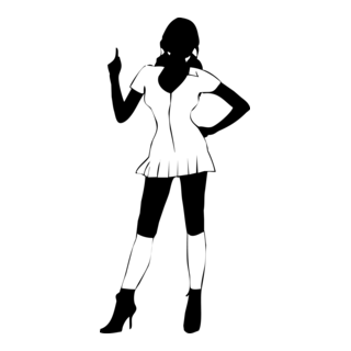 Silhouette Woman Logo PNG Vector