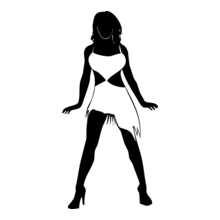 Silhouette Woman Logo PNG Vector