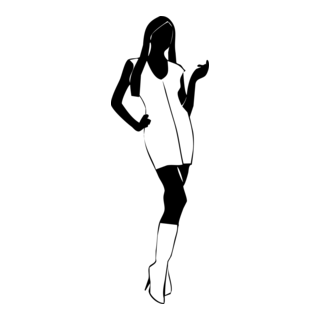 Silhouette Woman Logo PNG Vector