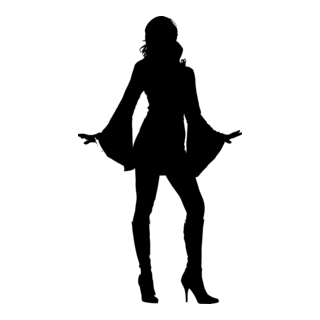 Silhouette Woman Logo PNG Vector