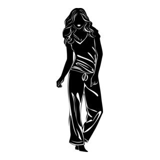 Silhouette Woman Logo PNG Vector