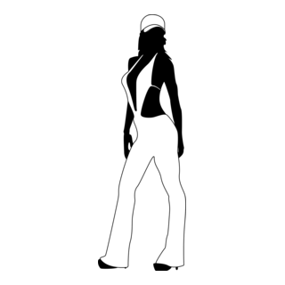 Silhouette Woman Logo PNG Vector