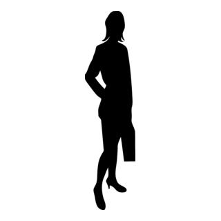 Silhouette Woman Logo PNG Vector