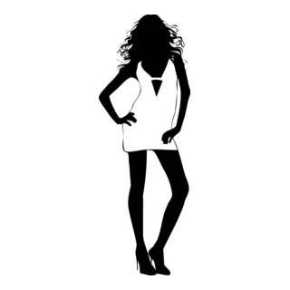 Silhouette Woman Logo PNG Vector