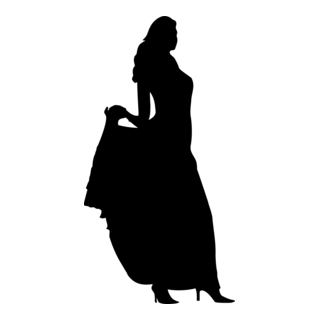 Silhouette Woman Logo PNG Vector