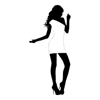 Silhouette Woman Logo PNG Vector