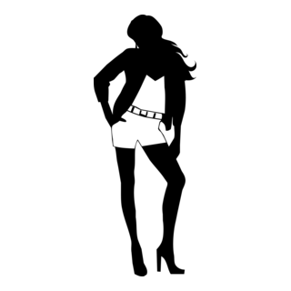 Silhouette Woman Logo PNG Vector