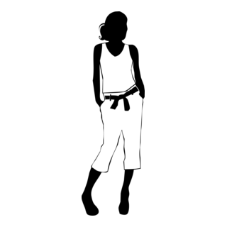 Silhouette Woman Logo PNG Vector