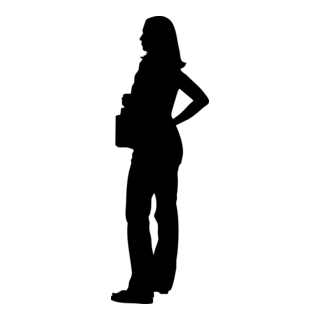 Silhouette Woman Logo PNG Vector