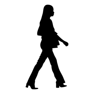 Silhouette Woman Logo PNG Vector