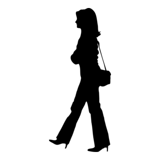 Silhouette Woman Logo PNG Vector