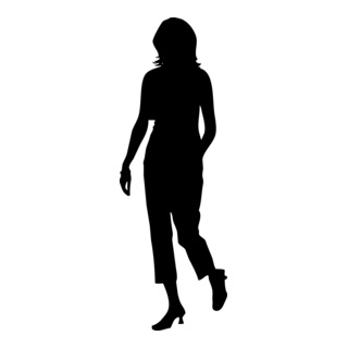 Silhouette Woman Logo PNG Vector