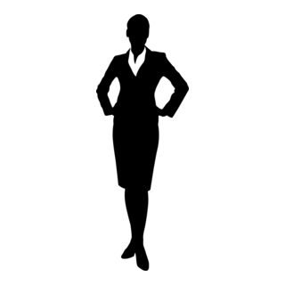 Silhouette Woman Logo PNG Vector