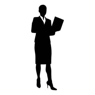 Silhouette Woman Logo PNG Vector