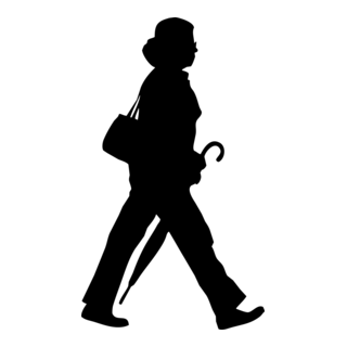 Silhouette Woman Logo PNG Vector