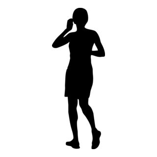 Silhouette Woman Logo PNG Vector