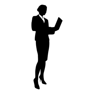 Silhouette Woman Logo PNG Vector