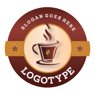 Sketchy Coffee Cup Logo PNG Vector