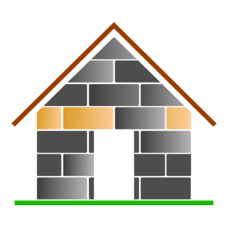 Stone Building Logo PNG Vector