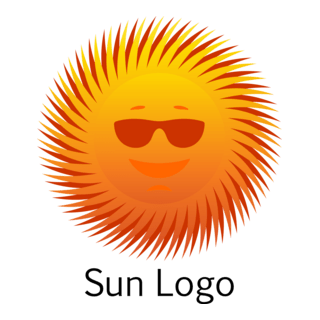 Sun Glass Art Logo PNG Vector