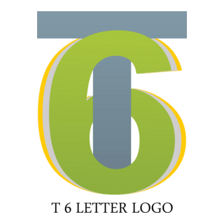 T6 Letter Logo PNG Vector