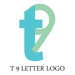 T9 Letter Logo PNG Vector