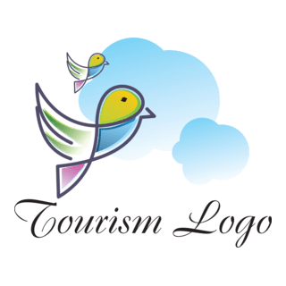 Tourism Entertainment Bird Logo PNG Vector