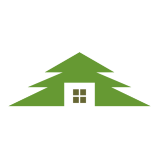 Tree Building Green House Logo PNG Vector