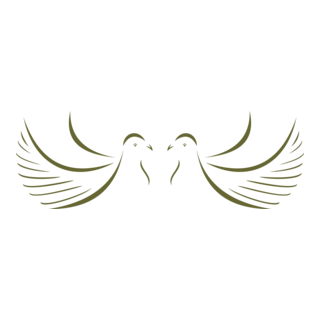 Two Birds Line Art Logo PNG Vector