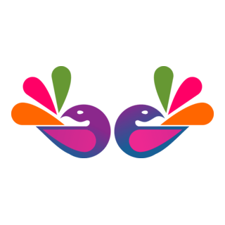 Two Peacock Logo PNG Vector
