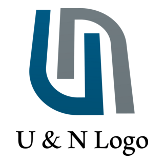 U N Alphabet Logo PNG Vector