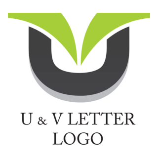 U V Letter Logo PNG Vector