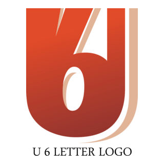 U6 Letter Logo PNG Vector