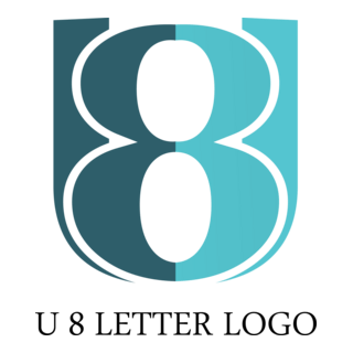 U8 Letter Logo PNG Vector