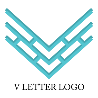 V Alphabet Design Logo PNG Vector