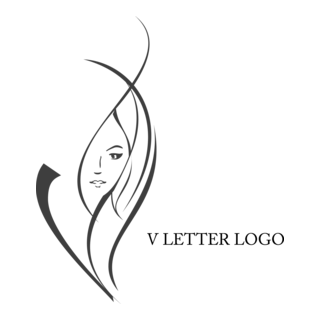 V Letter Beautician Logo PNG Vector