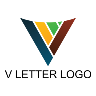V Letter Fashion Colorful Logo PNG Vector
