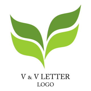 V Letter Green Logo PNG Vector